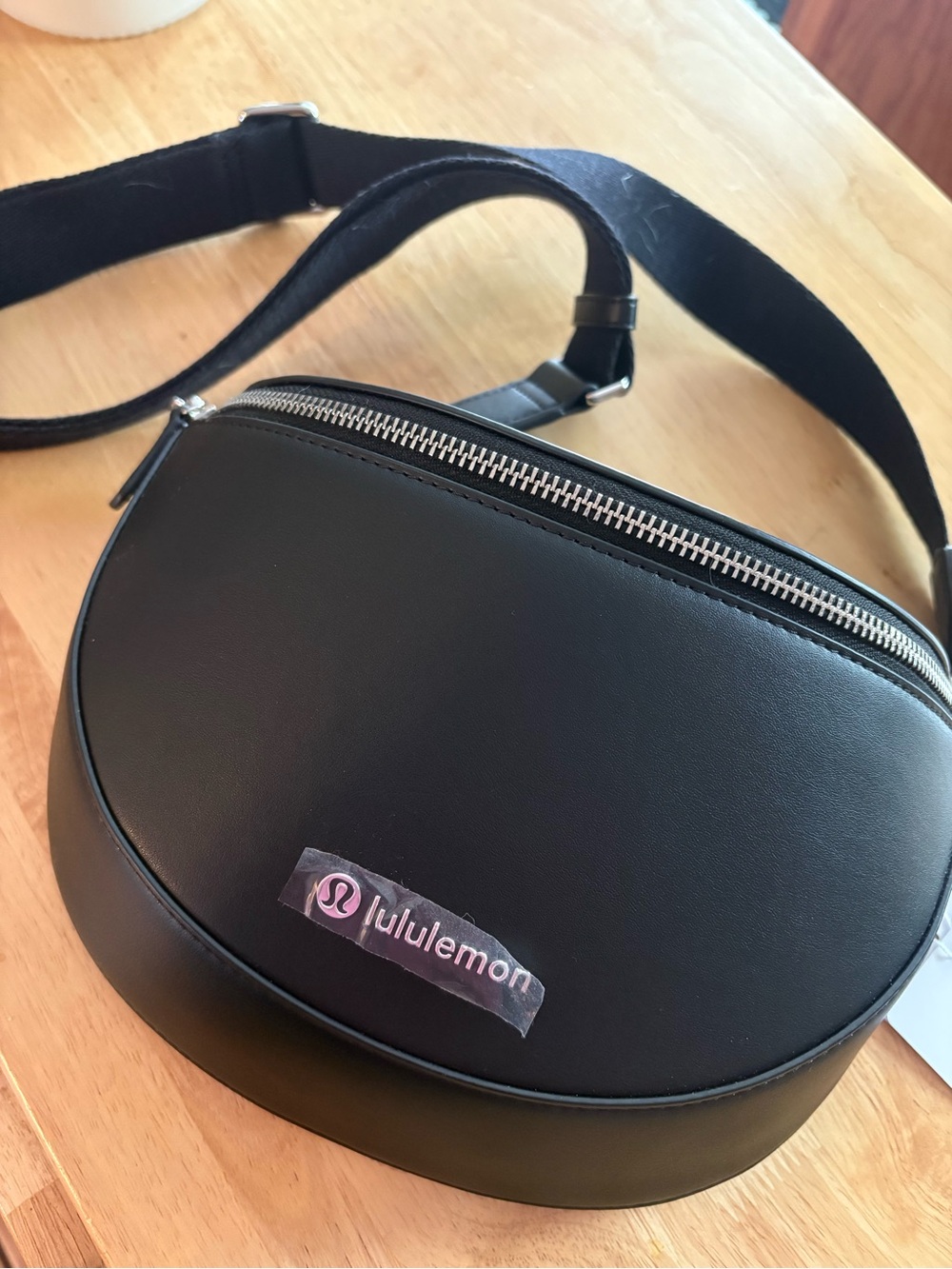 lululemon athletica crossbody Bag with Silver Zipper
